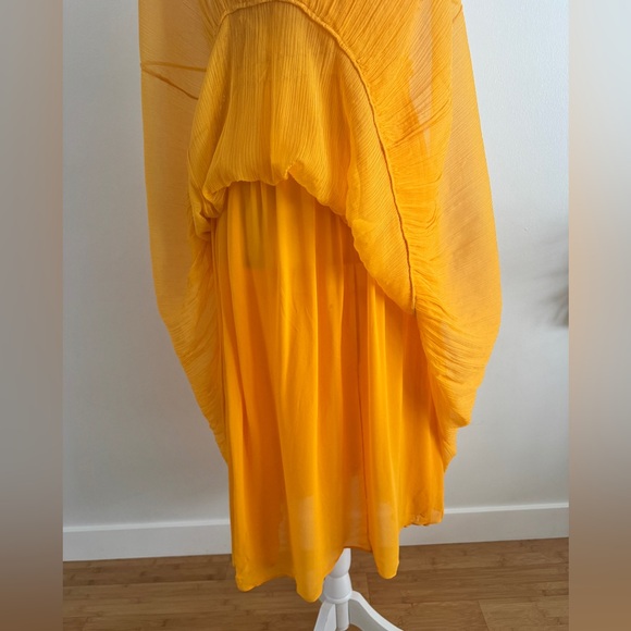 Zimmermann Mae Ruffled Tiered Silk Crepon Midi Dress - Picture 6 of 12